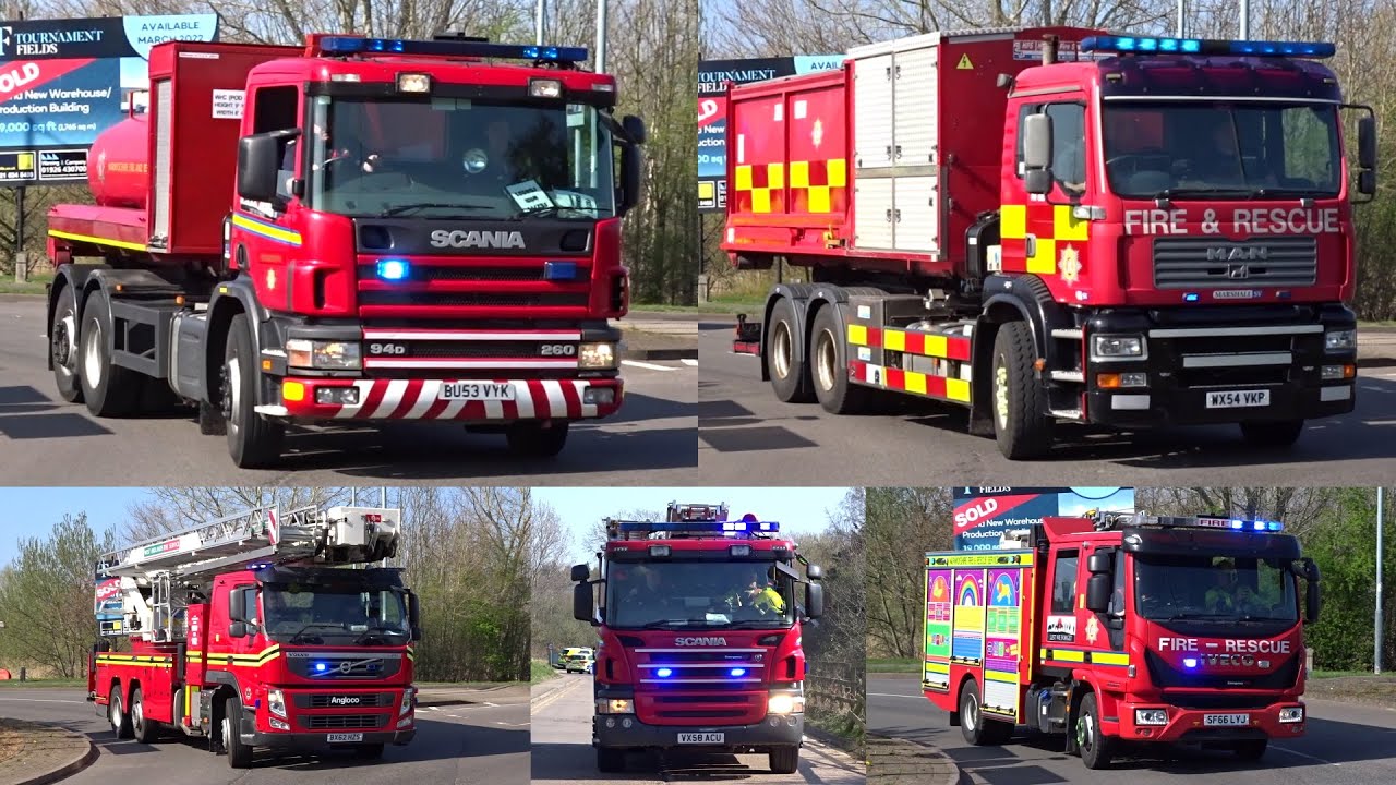 ON-SCENE - Fire at idverde, Warwick - featuring multiple specialist fire service units responding