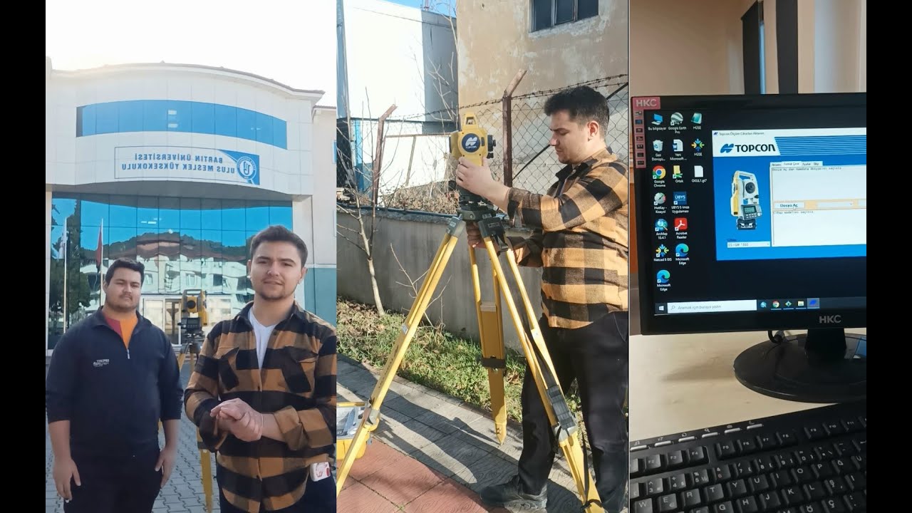 TOTAL STATION İLE KURULUM, ÖLÇME VE AKTARIM GERÇEKLEŞTİRDİK.(UYGULAMALI)-TOPCON ES 107 MODEL