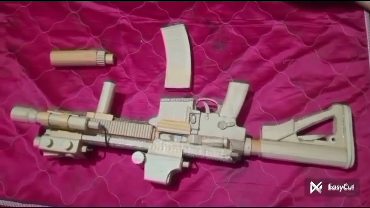 Waste material cardboard  mk 18 gun making in home 