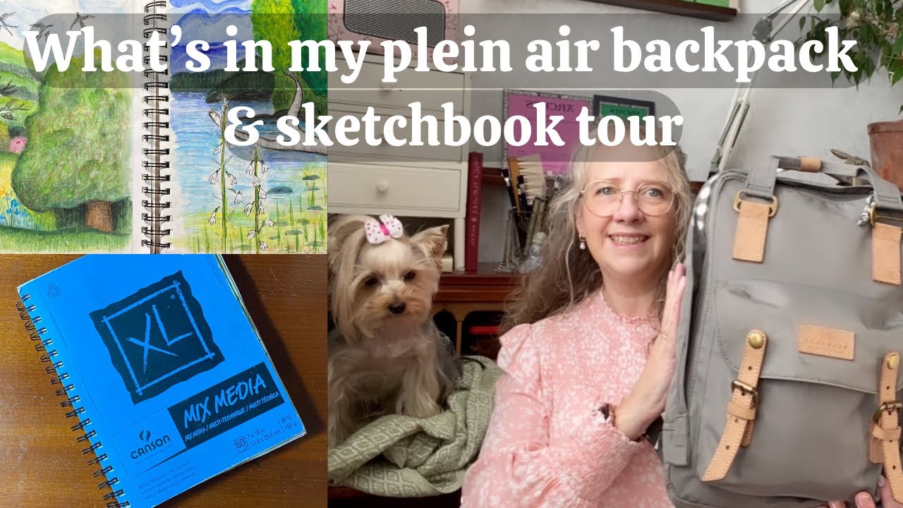 Plein air Doughnut Backpack what's in it and review. Bonus sketchbook tour