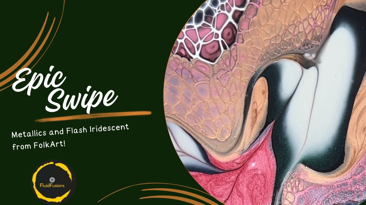 Magical swipe with Iridescent Flash Paints - Fluid Art FUN!
