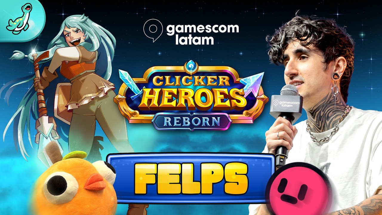 FELPS Joga CLICKER HEROES REBORN AO VIVO 🔴 na Gamescom Latam 2026! 👹 Novo Jogo da Franquia!