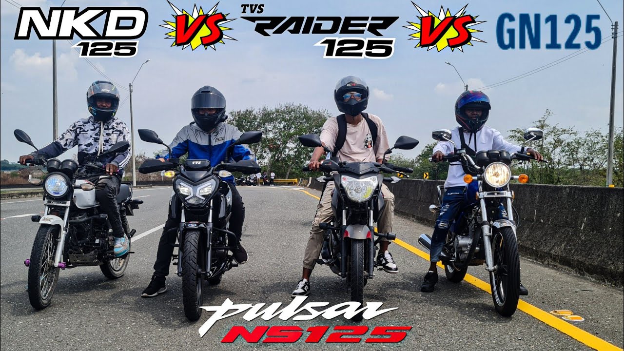 SUZUKI GN 125 VS NKD 125 VS TVS RAIDER 125 VS PULSAR NS 125 😱🔥 ¡BATALLA  A MU3RT3! DRAG RACE
