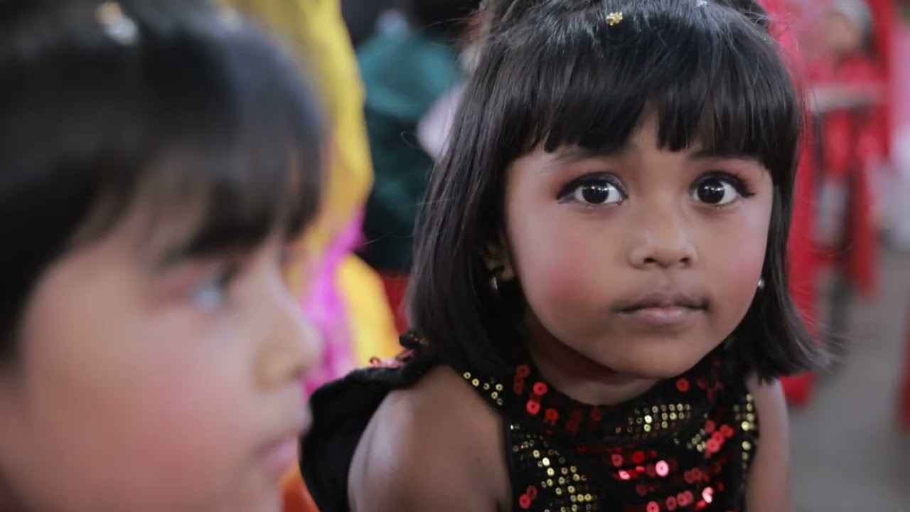 Curtains about to rise… little stars, teachers & audience all set for the big day 