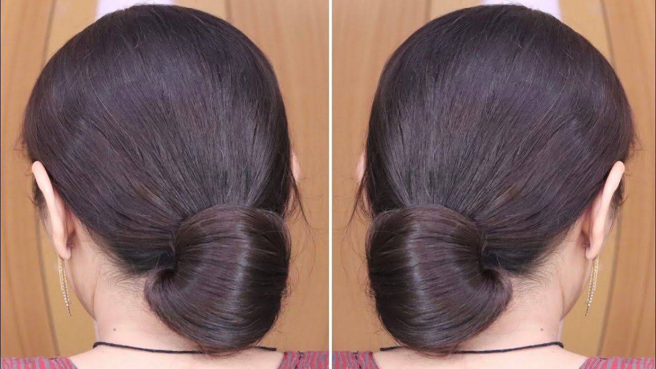 Super! Easy Low Bun Hairstyle Using Only Rubber band | Sleek Low Bun Juda Hairstyle For Long Hair