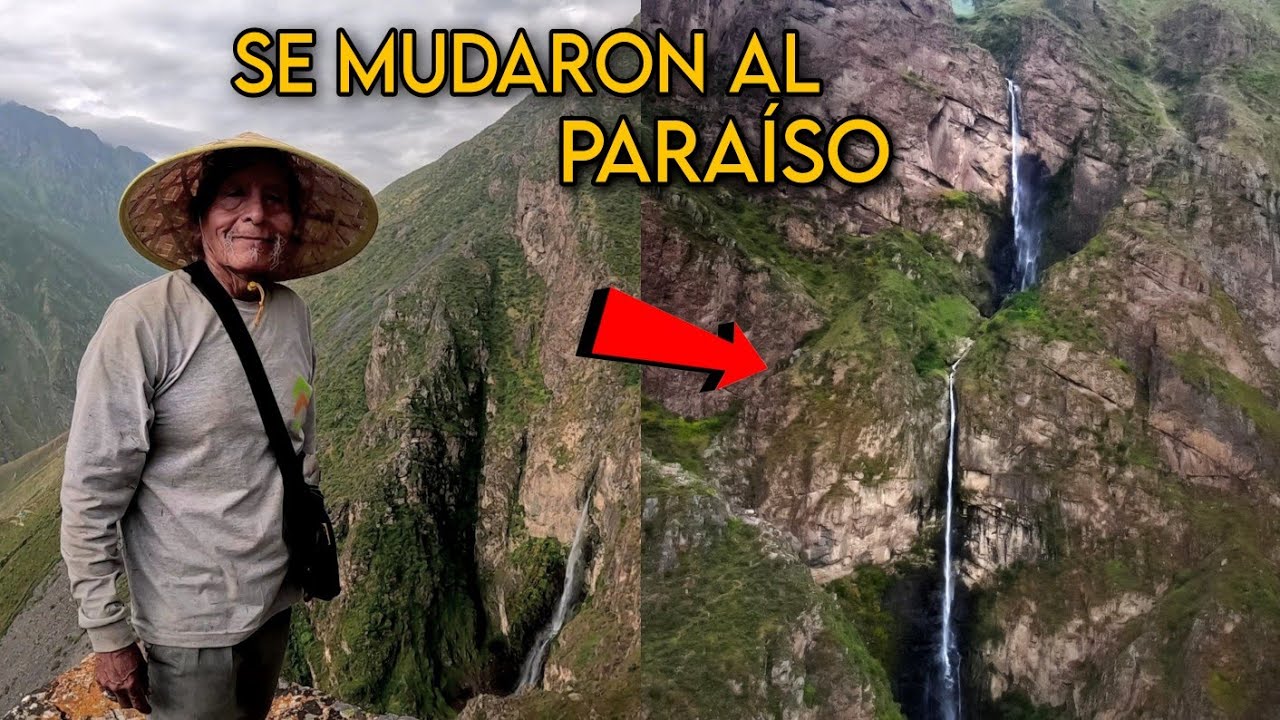 Viven SOLOS en un PUEBLO ABANDONADO junto a una CATARATA de 600 metros 🏞