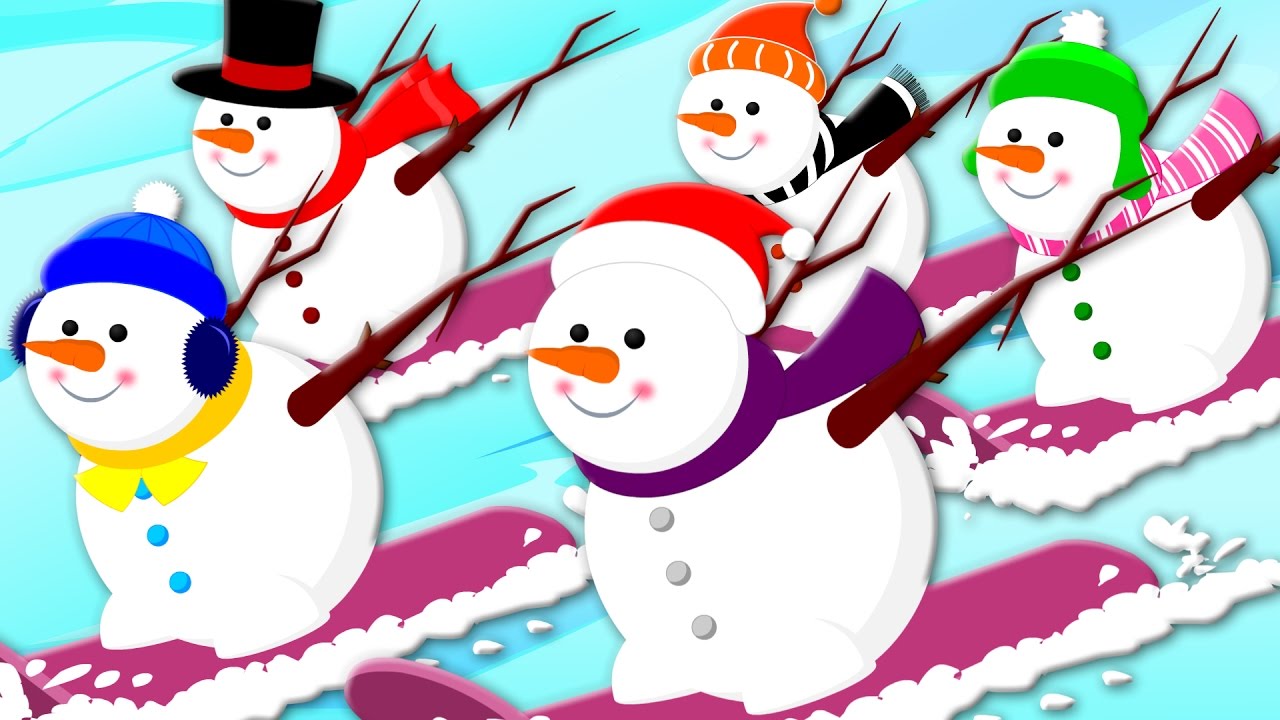 Five Little Snowman | Christmas Carols | Christmas Songs | Xmas with Monkey Rhymes