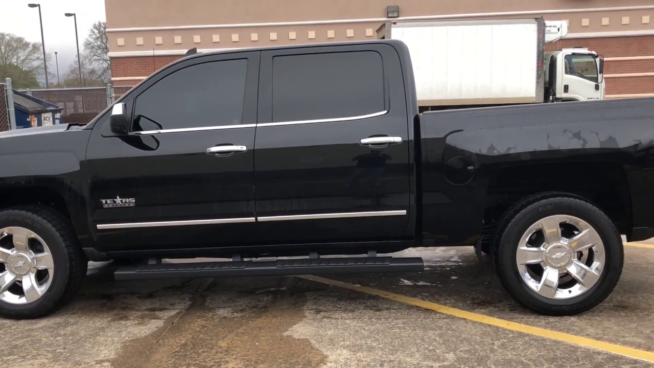 2017 Chevy Silverado before and after 2/5 drop reklez suspension crew