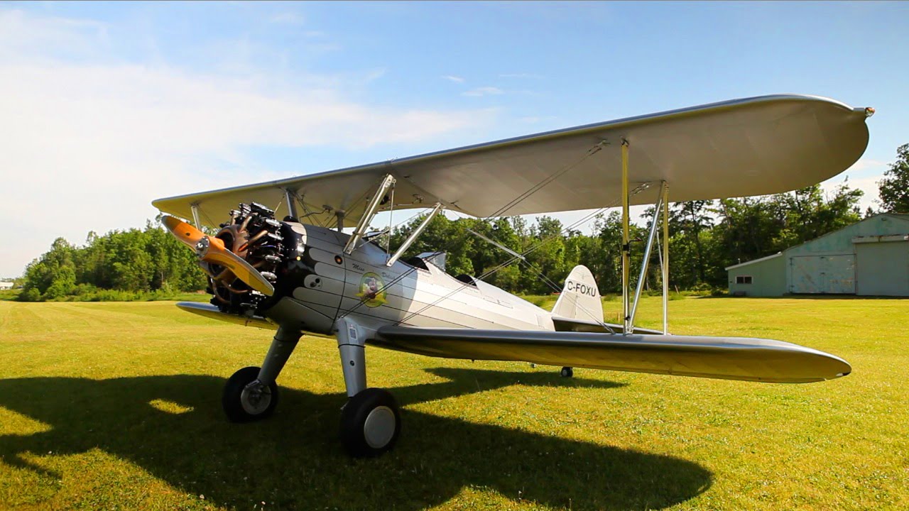 Учимся приземляться, когда не видишь перед собой! — WarBird Training — Boeing Stearman