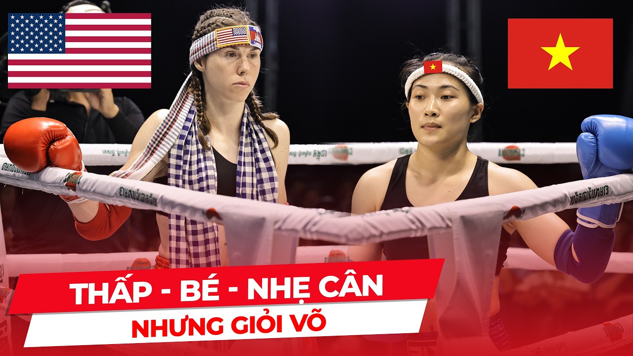 Khán giả Campuchia cổ vũ võ sĩ Mỹ trong trận đấu với Lê Thị Nhi của Việt Nam
