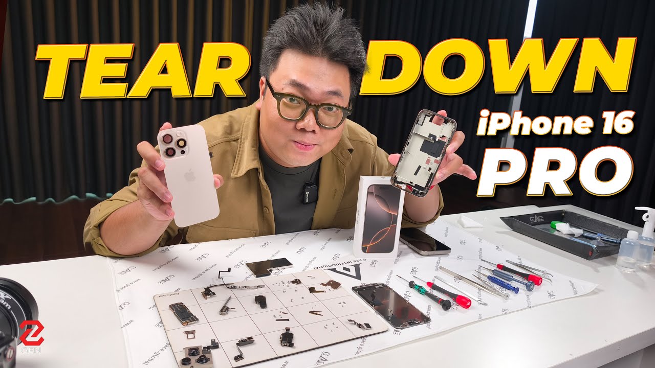 Teardown iPhone 16 Pro đầu tiên tại Việt Nam - pin bọc thép không gỉ siêu đẹp