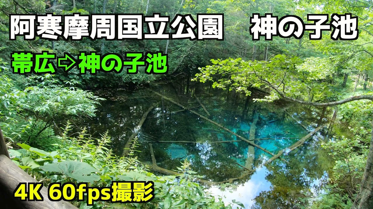 【北海道ｼﾘｰｽﾞ】阿寒摩周国立公園　神の子池 4K【帯広→神の子池】#神の子池＃摩周国立公園#神の子