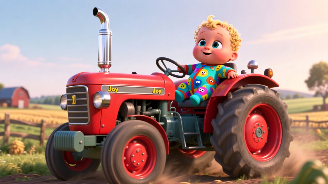 Boom Boom Baby Tractor 🚜🎵 Fun Farm Song for Kids | Learn Vehicles & Sounds