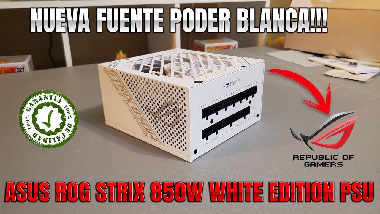 Mi Nueva FUENTE DE PODER *ROG Strix 850W White Edition PSU* | VOGGEL | UNBOXING #1