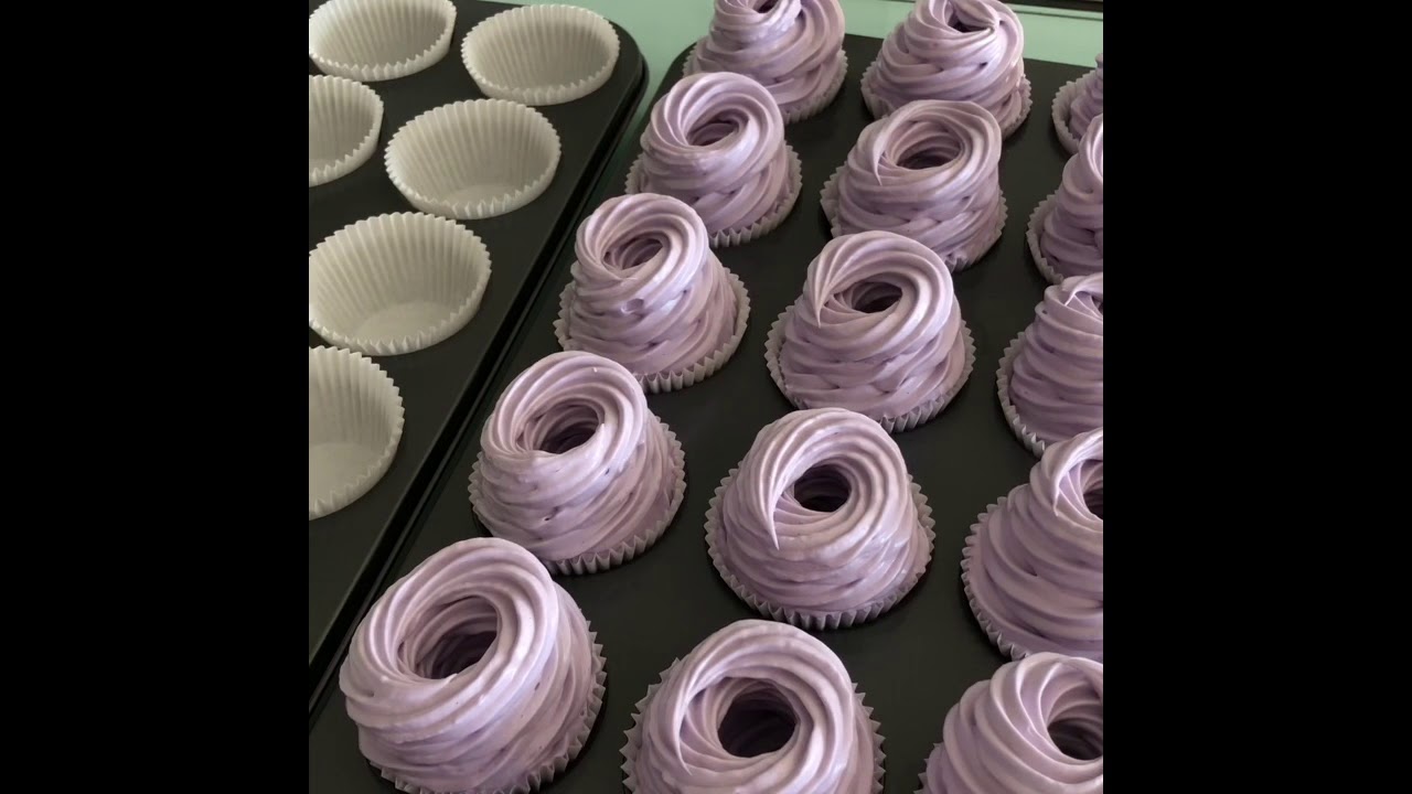 How to make Ube Brazo de Mercedes Cupcakes