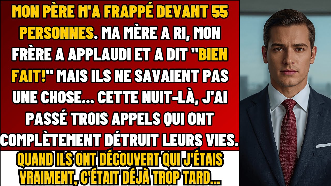 Mon Père M’A Frappé—Ma Mère Et Mon Frère Ont Rii…Cette Nuit-Là, J’Ai Passé 3 Appels Et TOUT A Changé