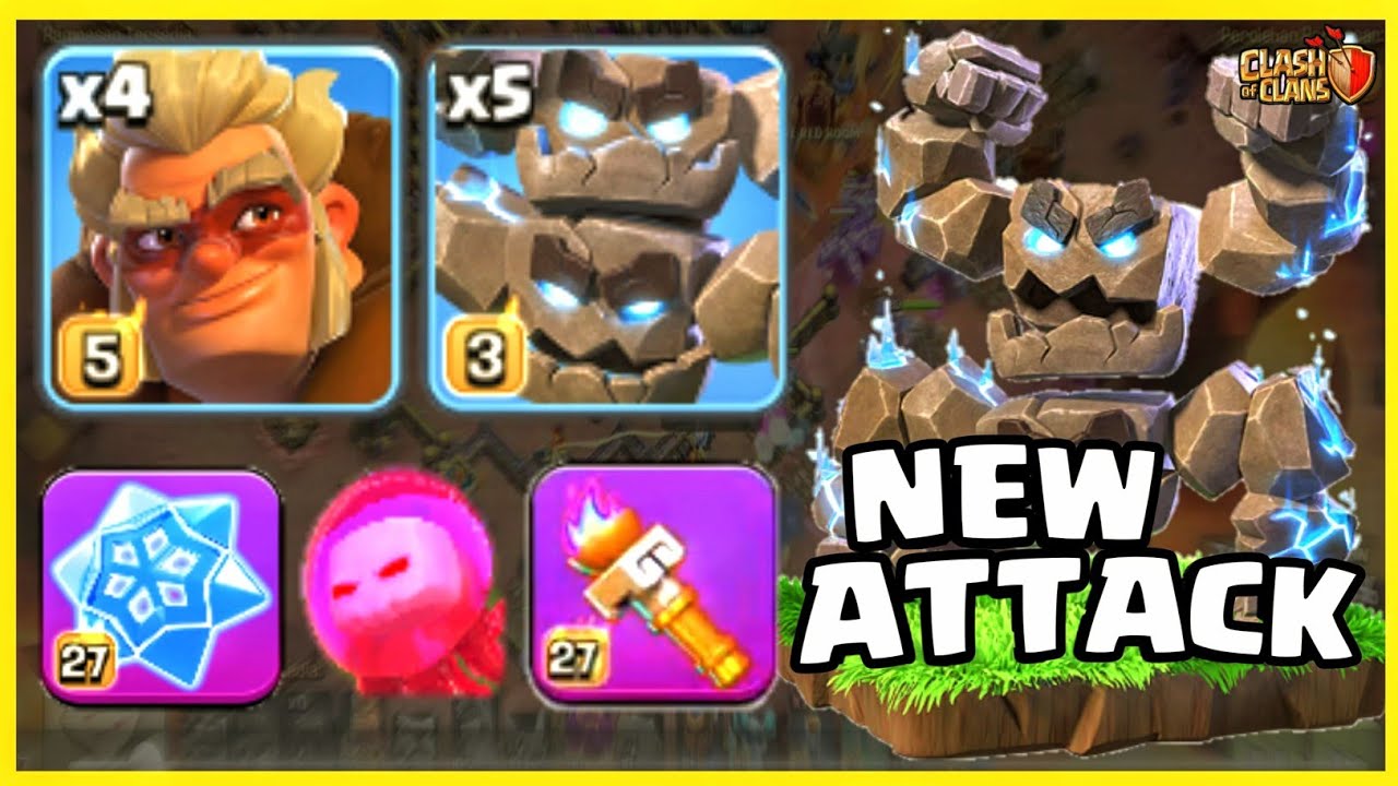 EASIEST STRATEGY ❗ Meteor Golem Druid with Torch + Angry Jelly 🔥 Best TH18 Attack Strategy