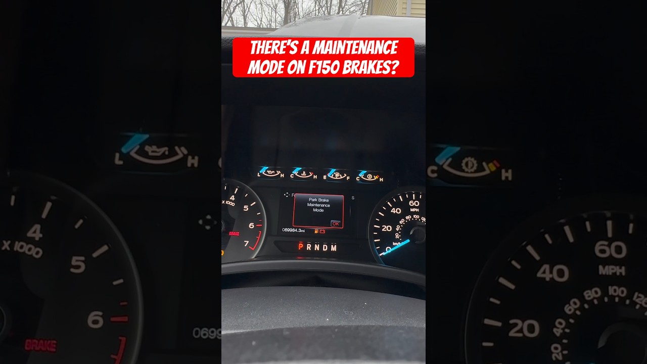 Ford F150 brake maintenance mode #shorts