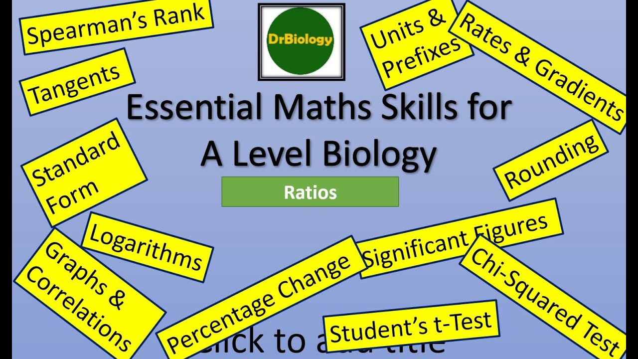 Maths Skills in Biology - Ratios