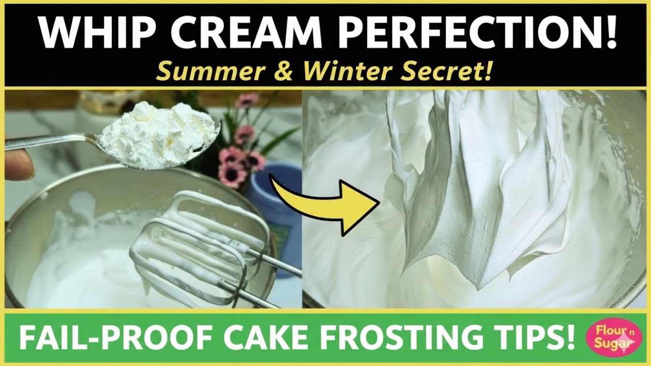 How to Whip Cream Perfectly for Cakes in Summers and Winters |Tips &Tricks for Perfect Cream