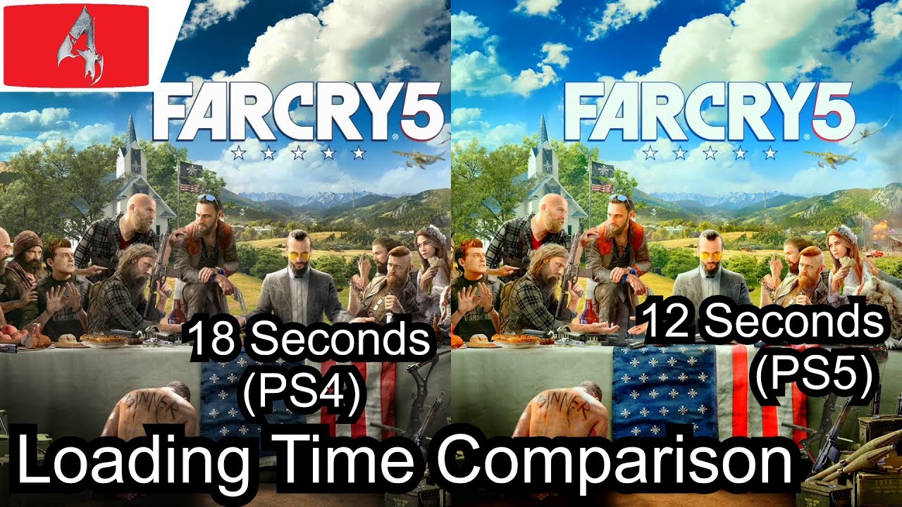 Far Cry 5 PS4 vs PS5 Load Time Comparison