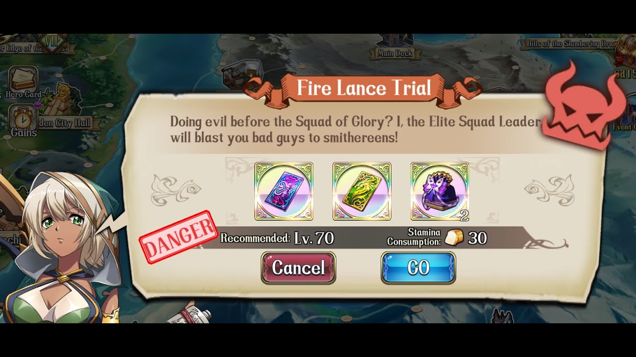 Langrisser Mobile - Danger World's Event - Fire Lance Trial