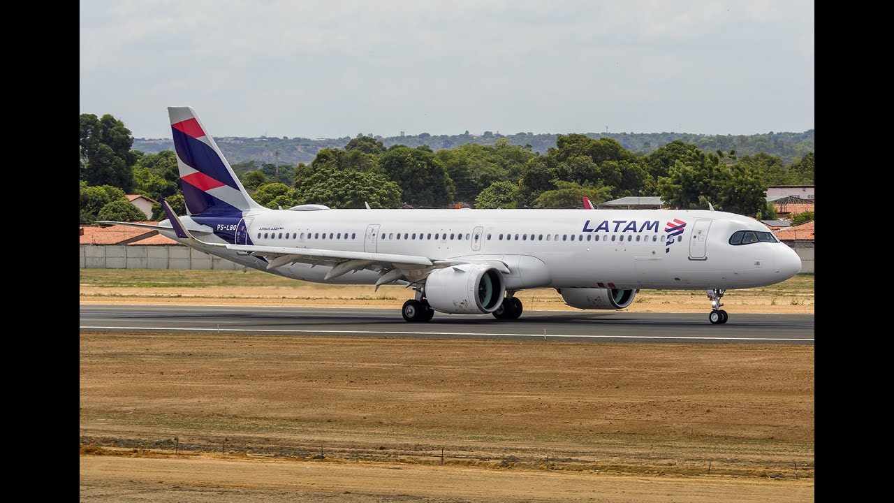Taxi e Decolagem do Airbus A321neo da LATAM em Teresina | PS-LBQ 🇧🇷