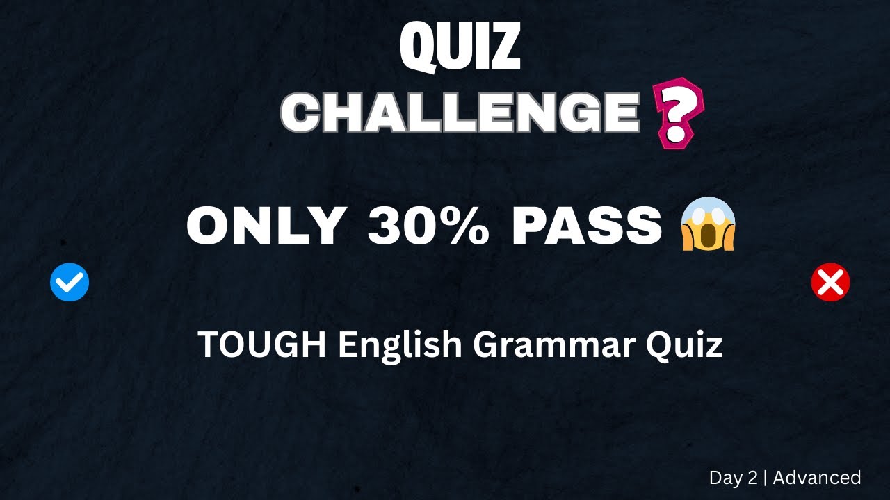 Advanced English Grammar Test | 20 Tough MCQs for Exams & Fluency | Day 2