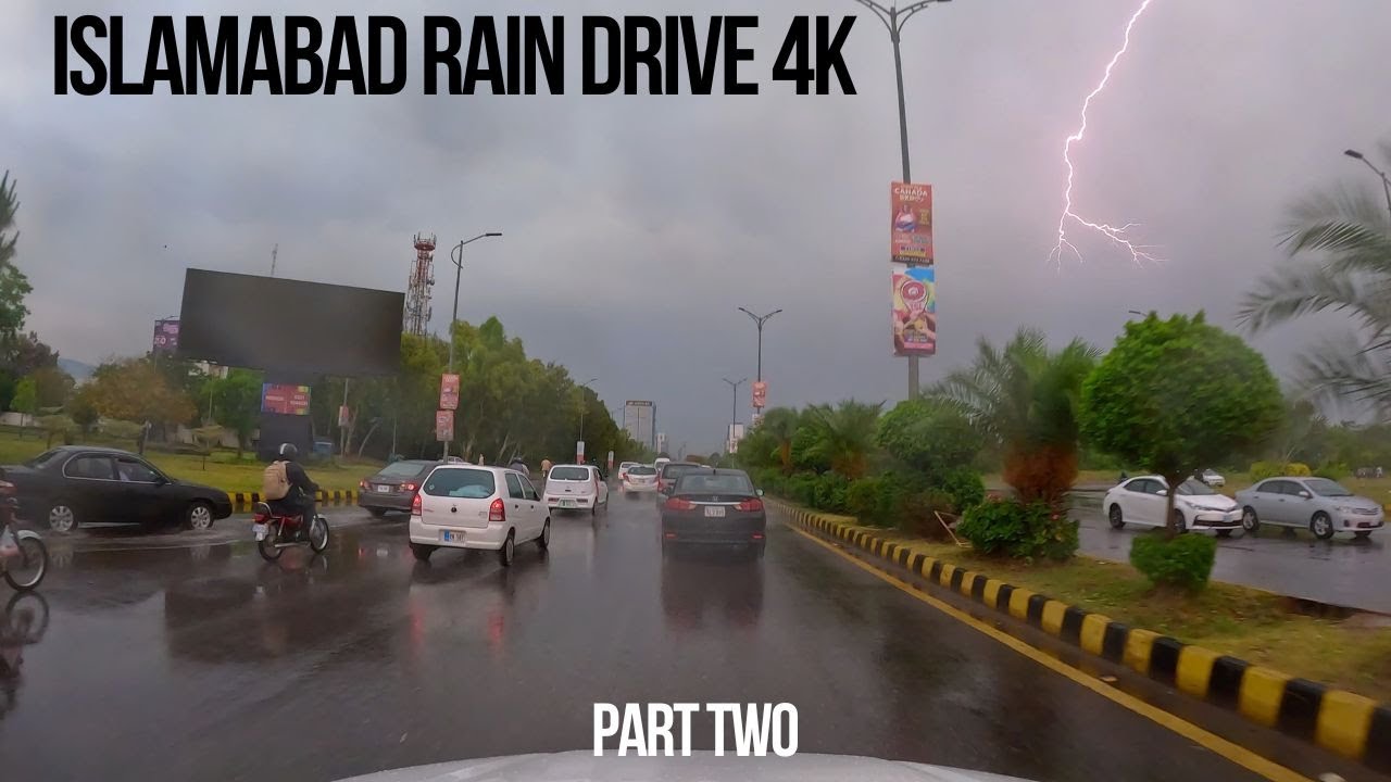 Islamabad Expressway | Islamabad Drive 4K | Islamabad Roads | Driving in Pakistan 4K | Rain Driving