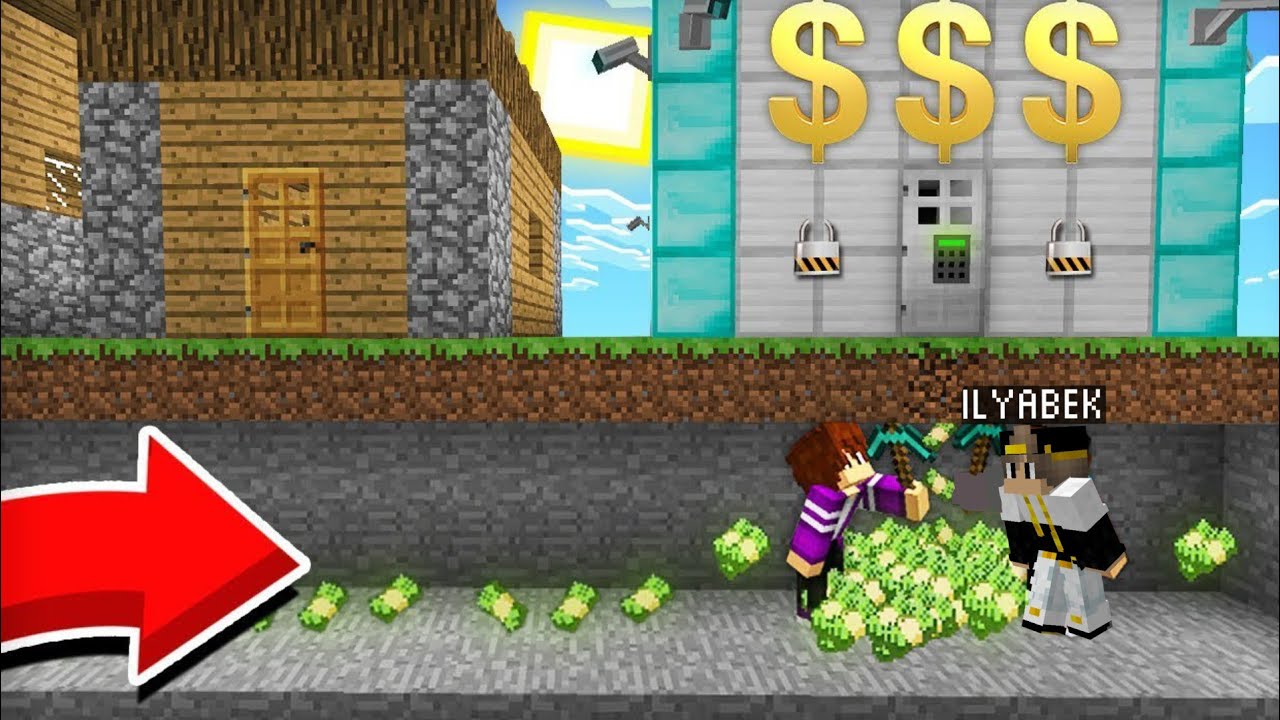 🤑QISHLOQDAGI BANKNI UKAM BILAN OʻMARDIK | MINECRAFT UZBEK TILIDA