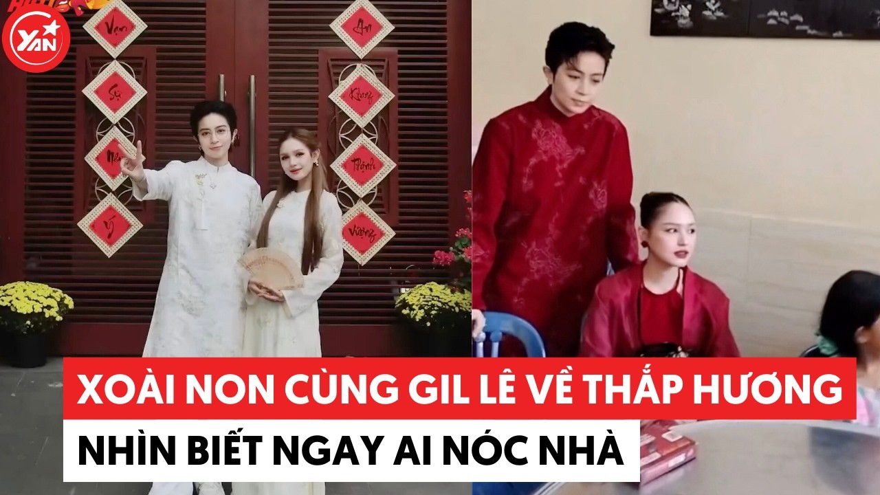 Xoài Non cùng Gil Lê về thắp hương, nhìn người đứng - người ngồi đủ hiểu ai nóc nhà #xoainon #gille