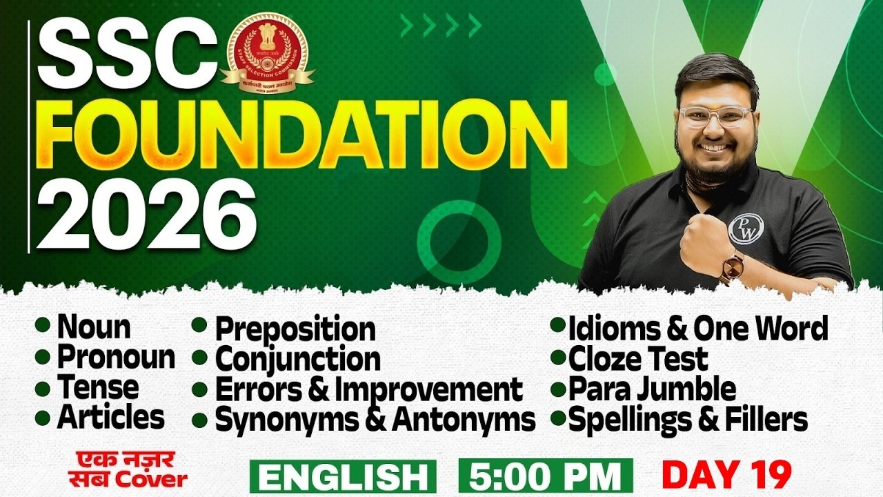SSC English Foundation Class 2026 | SSC English Most Expected Questions | SSC English By Bhragu Sir