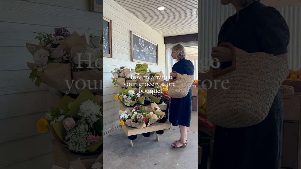 How to arrange a grocery store bouquet #flowers #market #flowerarrangementtutorial
