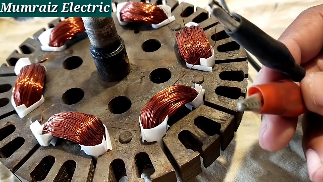Ceiling Fan 36 slots 6+12 coils copper winding data and basic concept / 36 slots ceiling fan winding