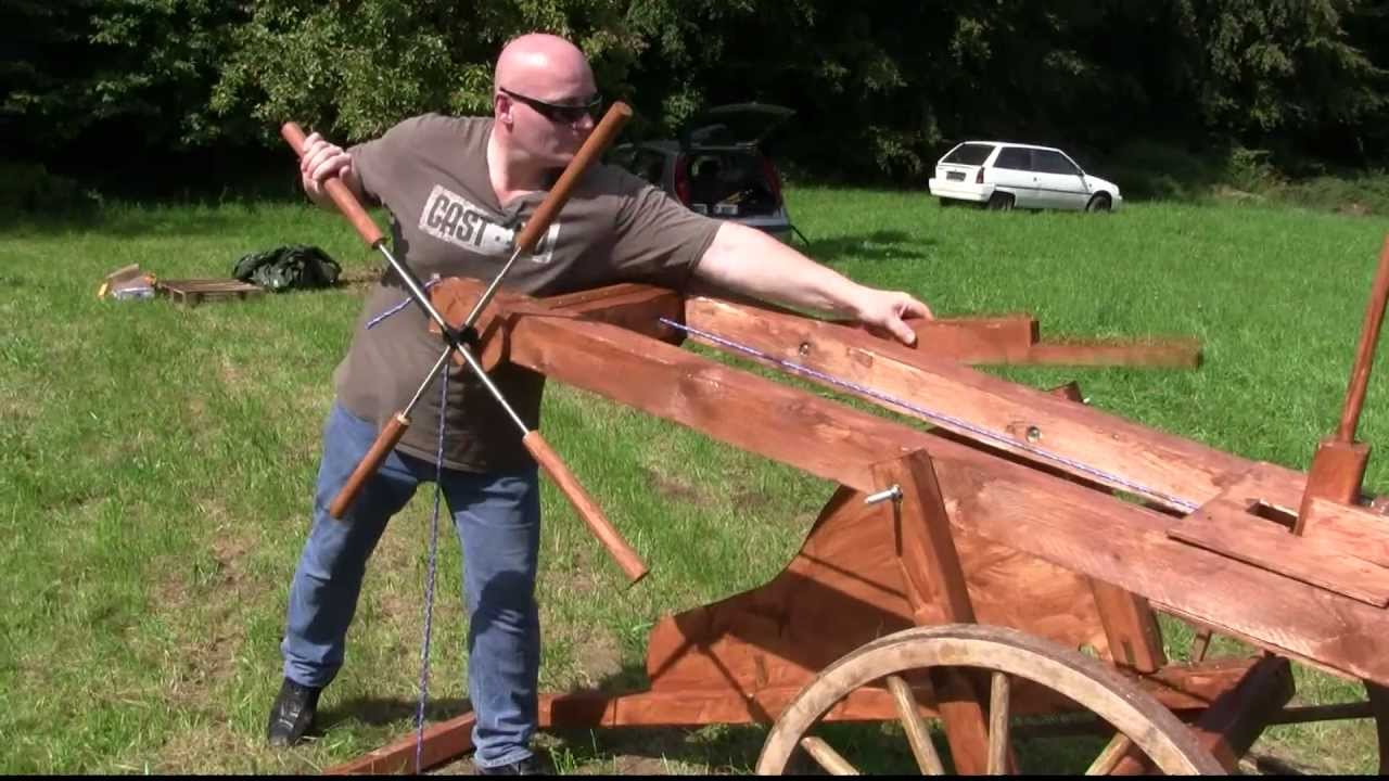 As big as a car: Huge Slingshot Cannon in Action
