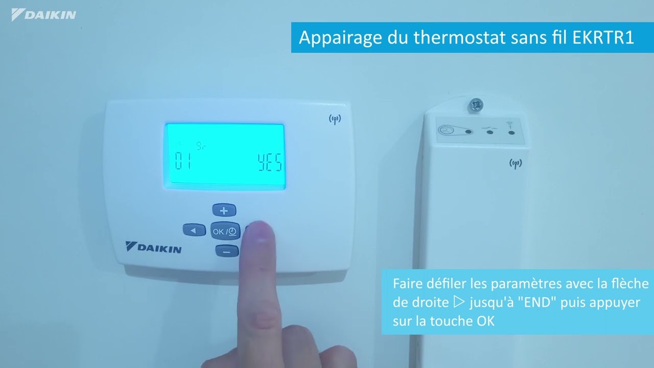 Appairage du thermostat sans fil EKRTR1