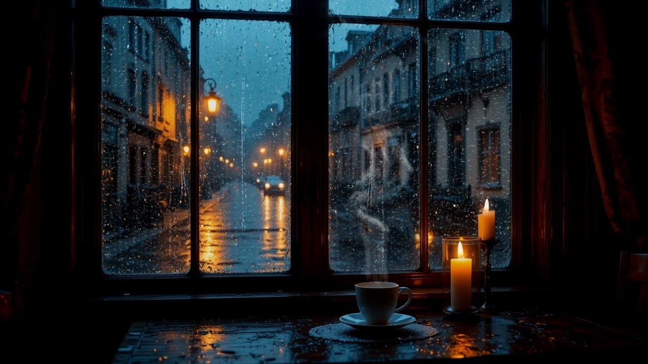 Calm Inside, City Outside 🌧️ | Rainy Night Study & Work for Deep Focus and Clear Progress
