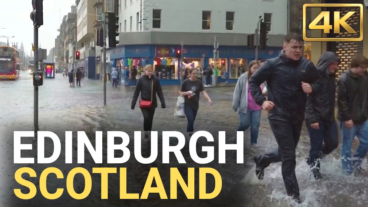 Crazy Rainstorm in Edinburgh - (improved colour version)