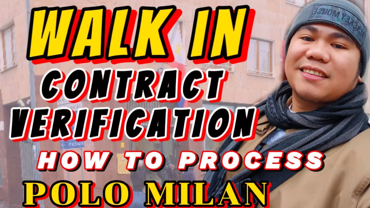 PWEDE BA MAG WALK IN SA POLO MILAN ITALY 🇮🇹 🇪🇺CONTRACT VERIFICATION 🇭🇷🇵🇭