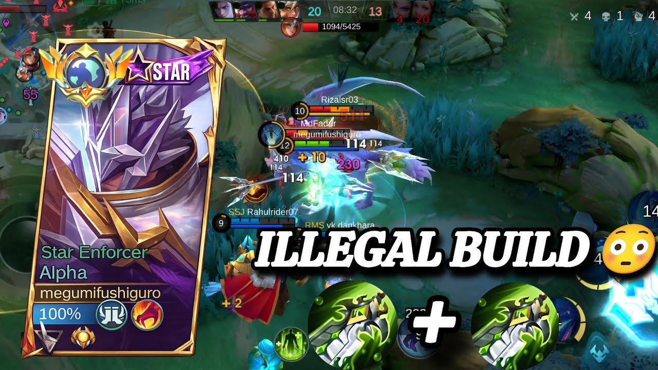 ALPHA JUNGLE GOES CRAZY 💀 2× BOD DAMAGE BUILD | Mobile Legends