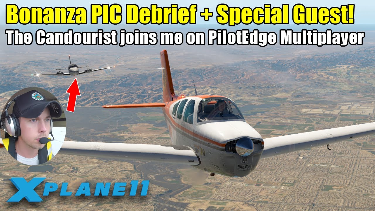 Bonanza PIC Flight Debrief + Formation with JP (The Candourist) in a Flight Simulator (X-Plane 11)