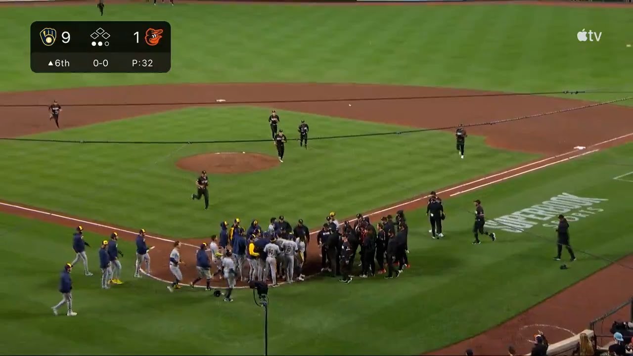 Benches clear in Brewers-Orioles after Adames and McCann get chippy | ESPN MLB