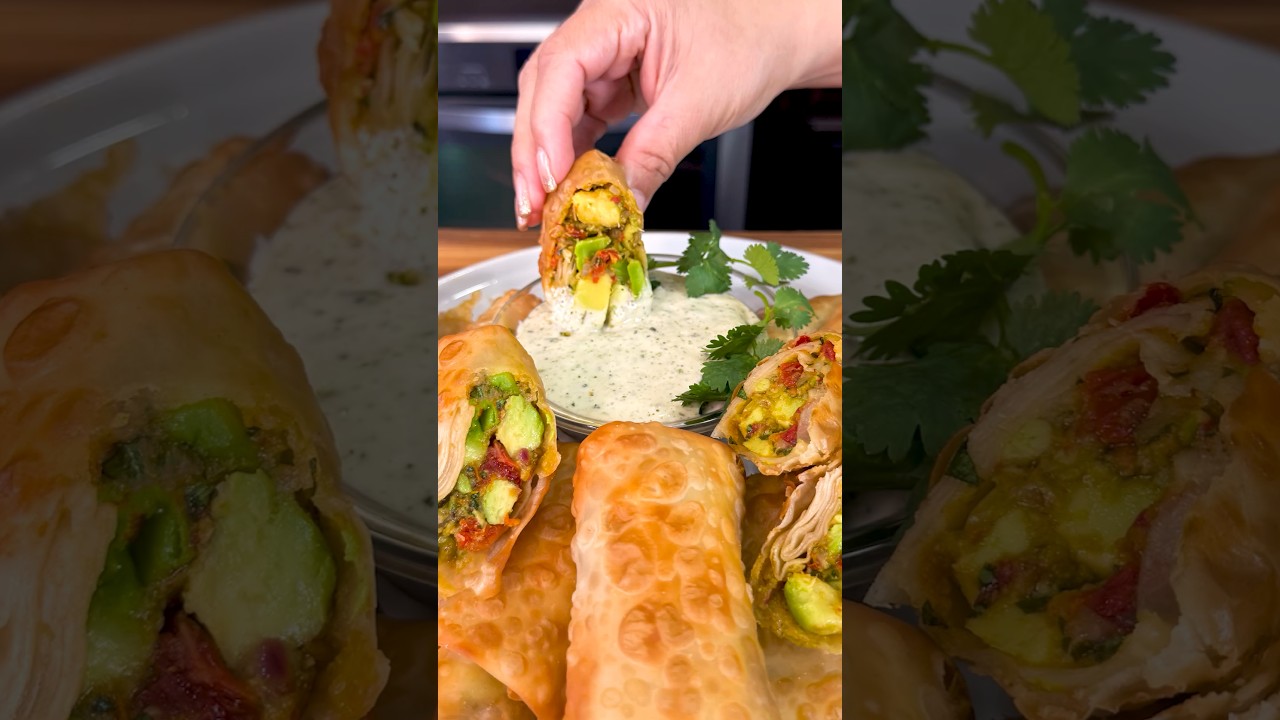Avocado Egg Rolls Easy Recipe (similar to Cheesecake Factory!) #shorts