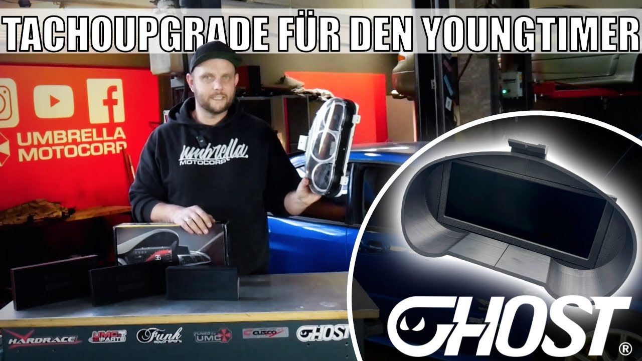 Das GHOSTDASH ist im IMPREZA verbaut - Digitales 2025er TACHO im YOUNGTIMER!
