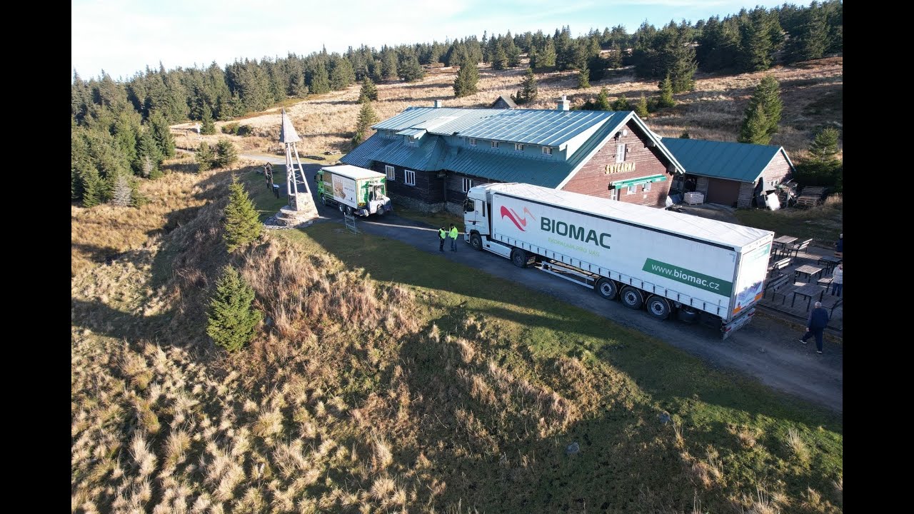 BIOMAC |  závoz pelet na Švýcárnu | Jeseníky | 2024