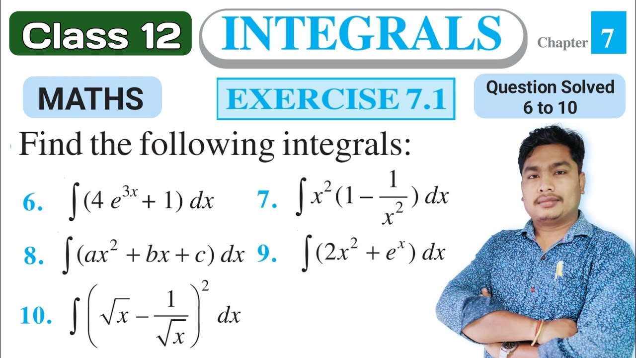 integration class 12 | integration exercise 7.1 | questions 6 to 10