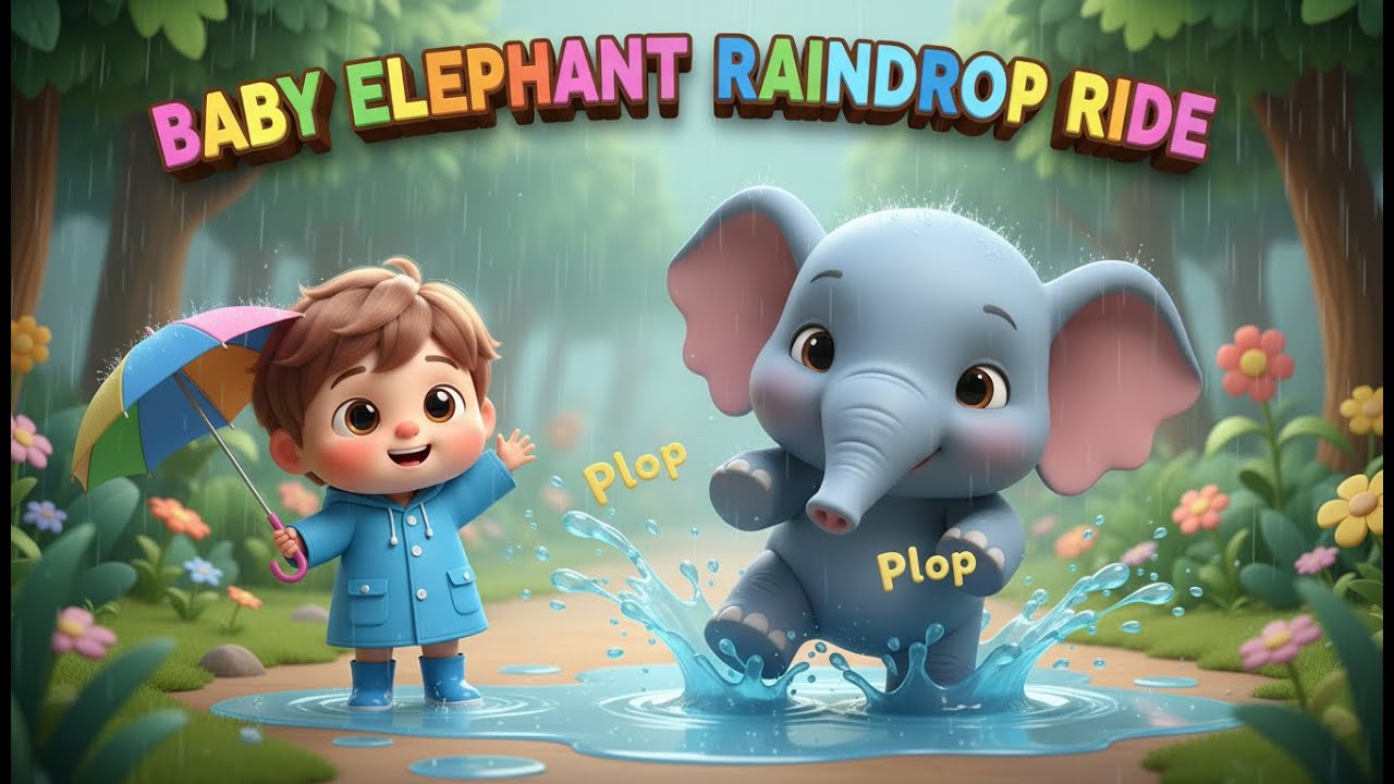 Baby Elephant Raindrop Ride – Nursery Rhyme, Toddler Water Play, Rainy Day Fun, and Adventure