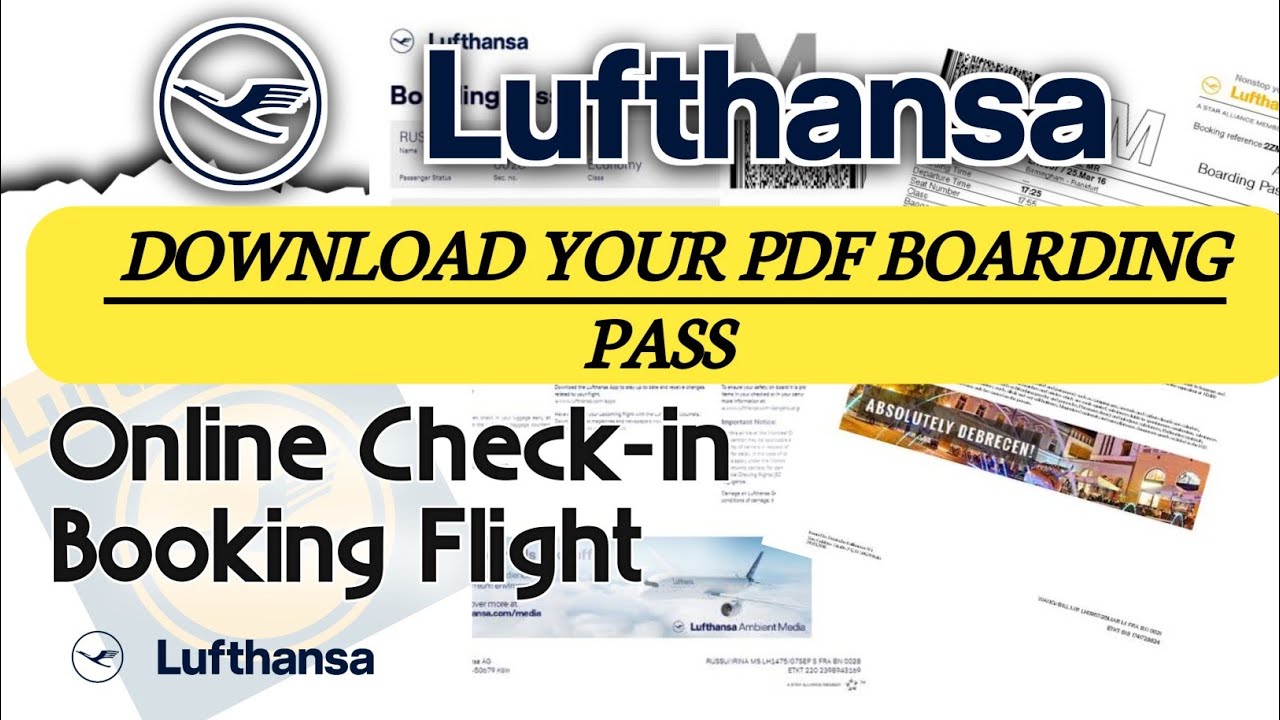 How to Get a Lufthansa Airlines Boarding Pass in PDF | Download Boarding Pass | Online Web Check in