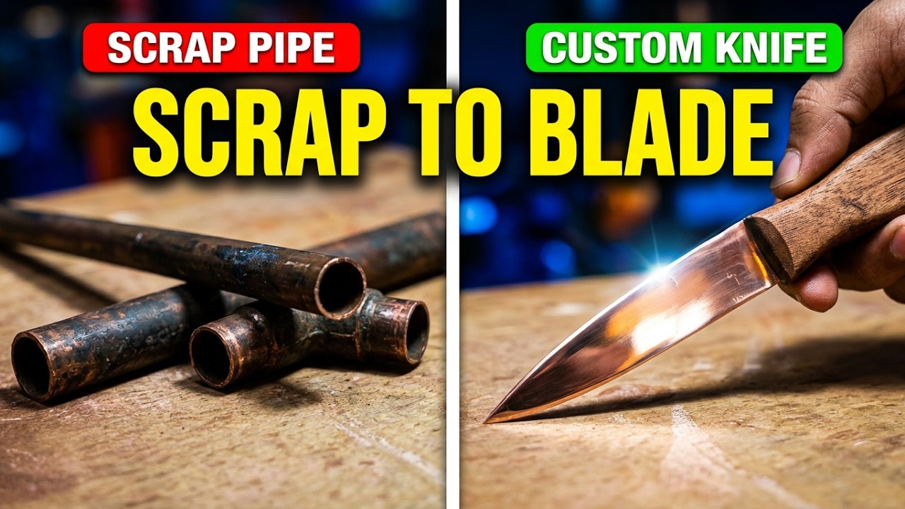 Making Copper Knife from old pipes - DIY