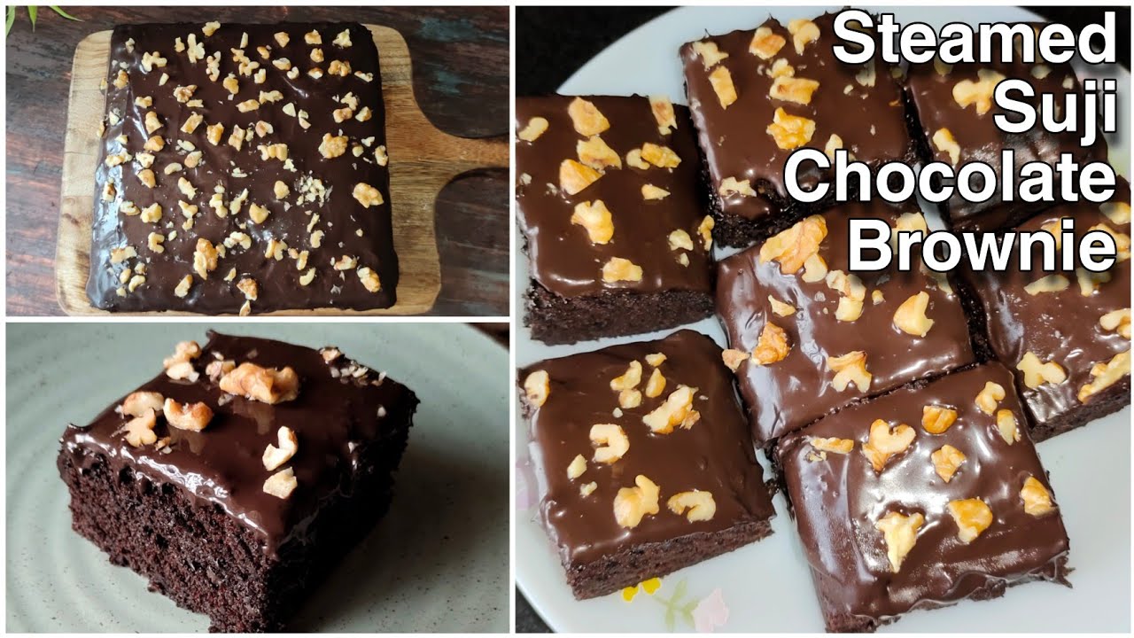Steamed Suji Chocolate Brownie Recipe | No Maida, No Oven, No Curd Eggless Steamed Cake